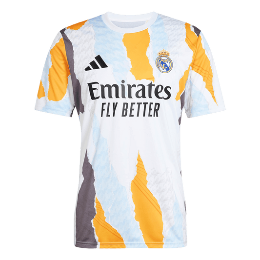 Camisa de futebol pré-jogo do Real Madrid 2024/25