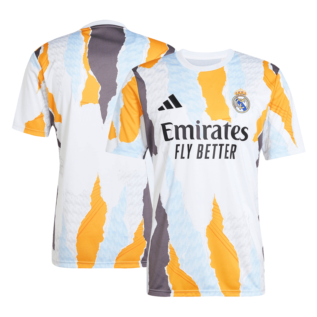 Camisa de futebol pré-jogo do Real Madrid 2024/25