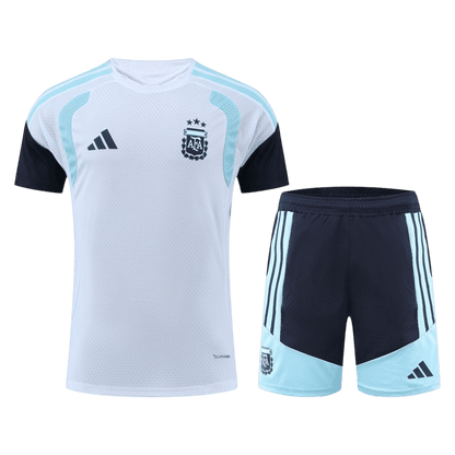 Versão Do Jogador Argentina Copa do Mundo Camisa Conjunto(Camisa+Calções) 2026 Branco - camisola de futebol para