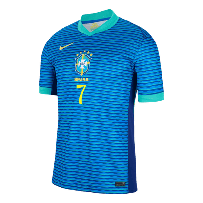 VINI JR. Camisola de futebol do Brasil no 7 fora de casa personalizada 2024