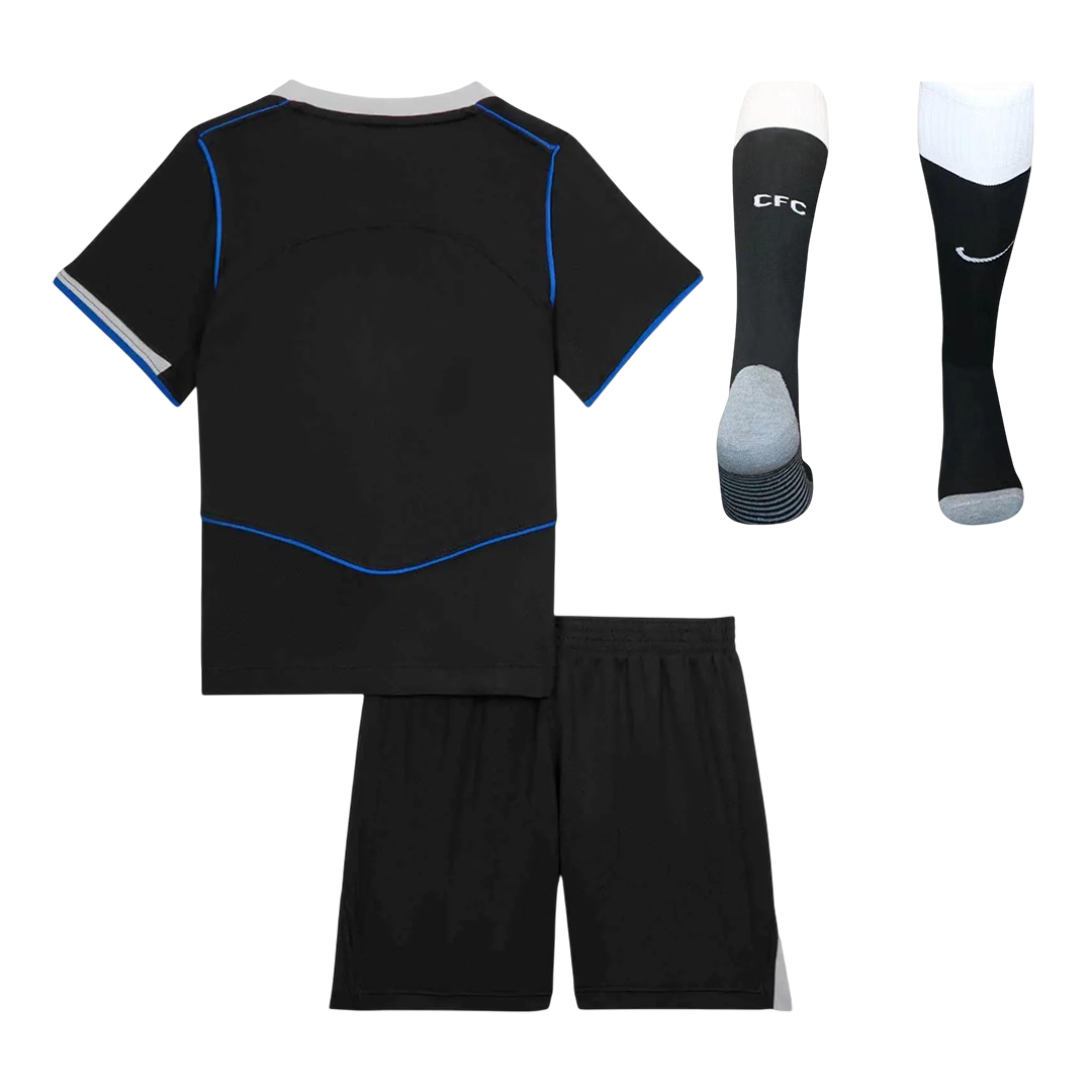 Chelsea Infantil 
 Terceira Futebol Camisa 2025/26 Preto