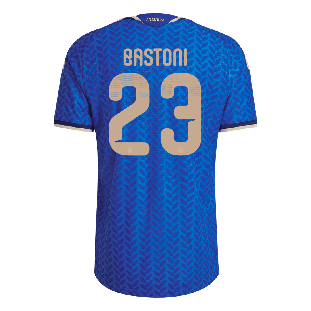 Versão do Jogador BASTONI #23 Italy Casa World Cup Futebol Camisas 2026 Azul