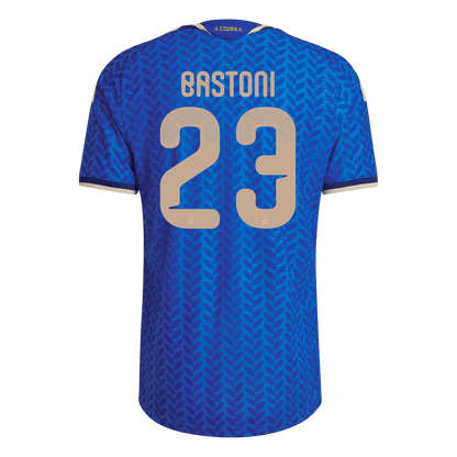 Versão do Jogador BASTONI #23 Italy Casa World Cup Futebol Camisas 2026 Azul