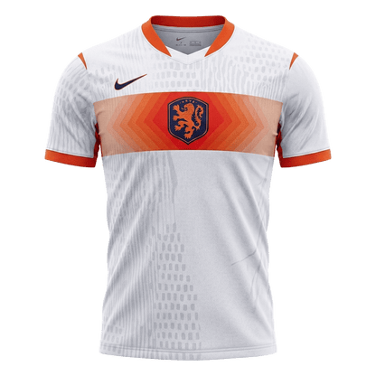 Versão do Jogador Netherlands Fora World Cup Futebol Camisas 2026 Branco