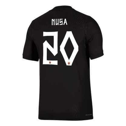 Versão do Jogador NUSA #20 Norway Fora Copa do Mundo Futebol Camisas 2026 Preto