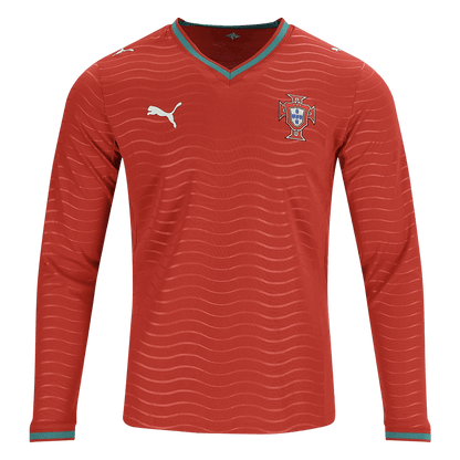 Portugal Casa Manga comprida Camisa 2026 Vermelho