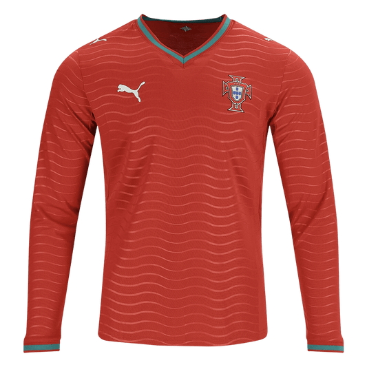 Portugal Casa Manga comprida Camisa 2026 Vermelho