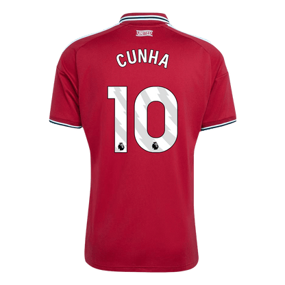 CUNHA #10 Manchester United Casa Camisa 2026/27 Vermelho