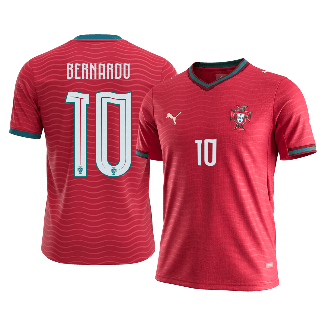 BERNARDO #10 Portugal Casa Camisa 2026 Vermelho
