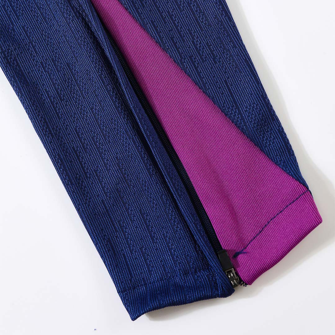 Barcelona Zíper Moletom Conjunto (Top+Calças) 2025/26 Roxo