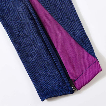 Barcelona Zíper Moletom Conjunto (Top+Calças) 2025/26 Roxo