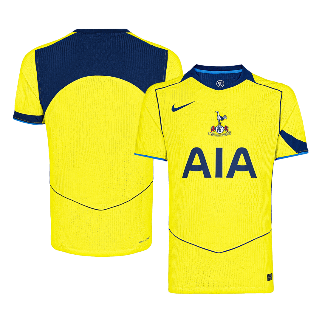 Jogador Tottenham Hotspur Fora Terceira Futebol Camisas 2025/26 Amarelo