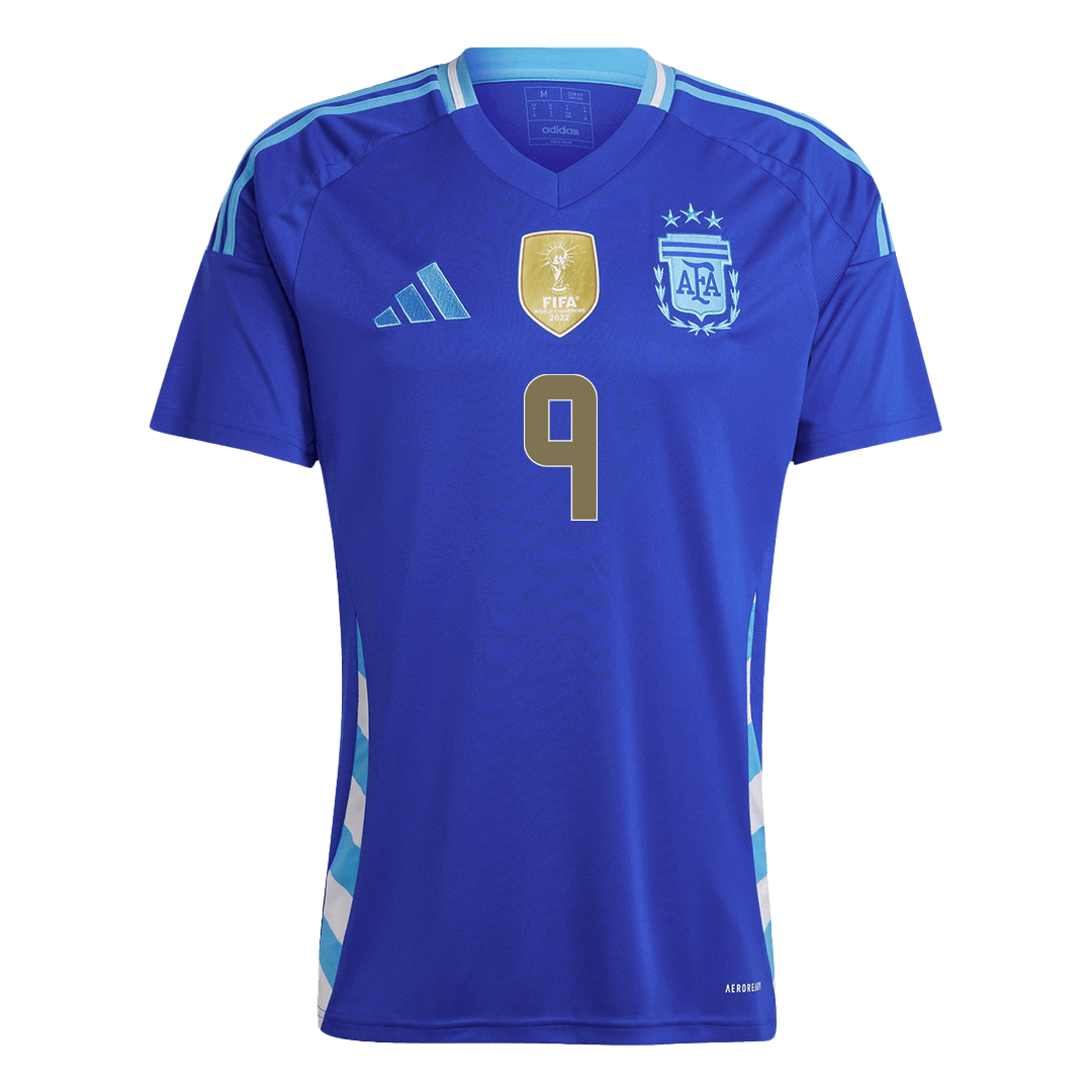 J.ALVAREZ #9 Argentina Away Football Shirt Custom 2024