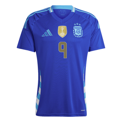 J.ALVAREZ #9 Argentina Camisola de Futebol Away Camisola Personalizada 2024