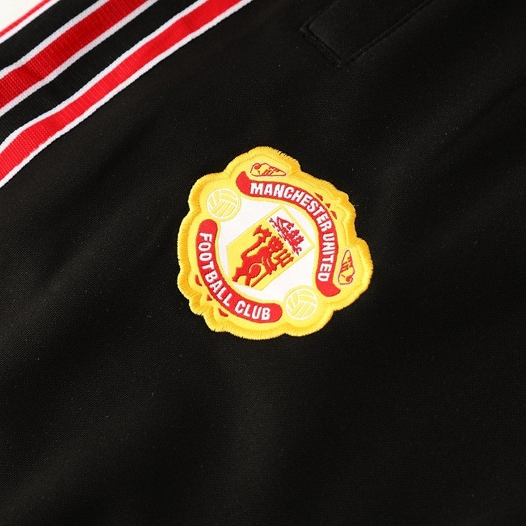 Manchester United Treino Jaqueta Conjunto (Jaqueta + Calças) 2025/26 Vermelho&Preto