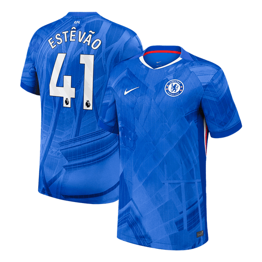 【Super Qualidade】ESTÊVÃO #41 Chelsea
 Casa Futebol Camisa 2025/26 Azul
