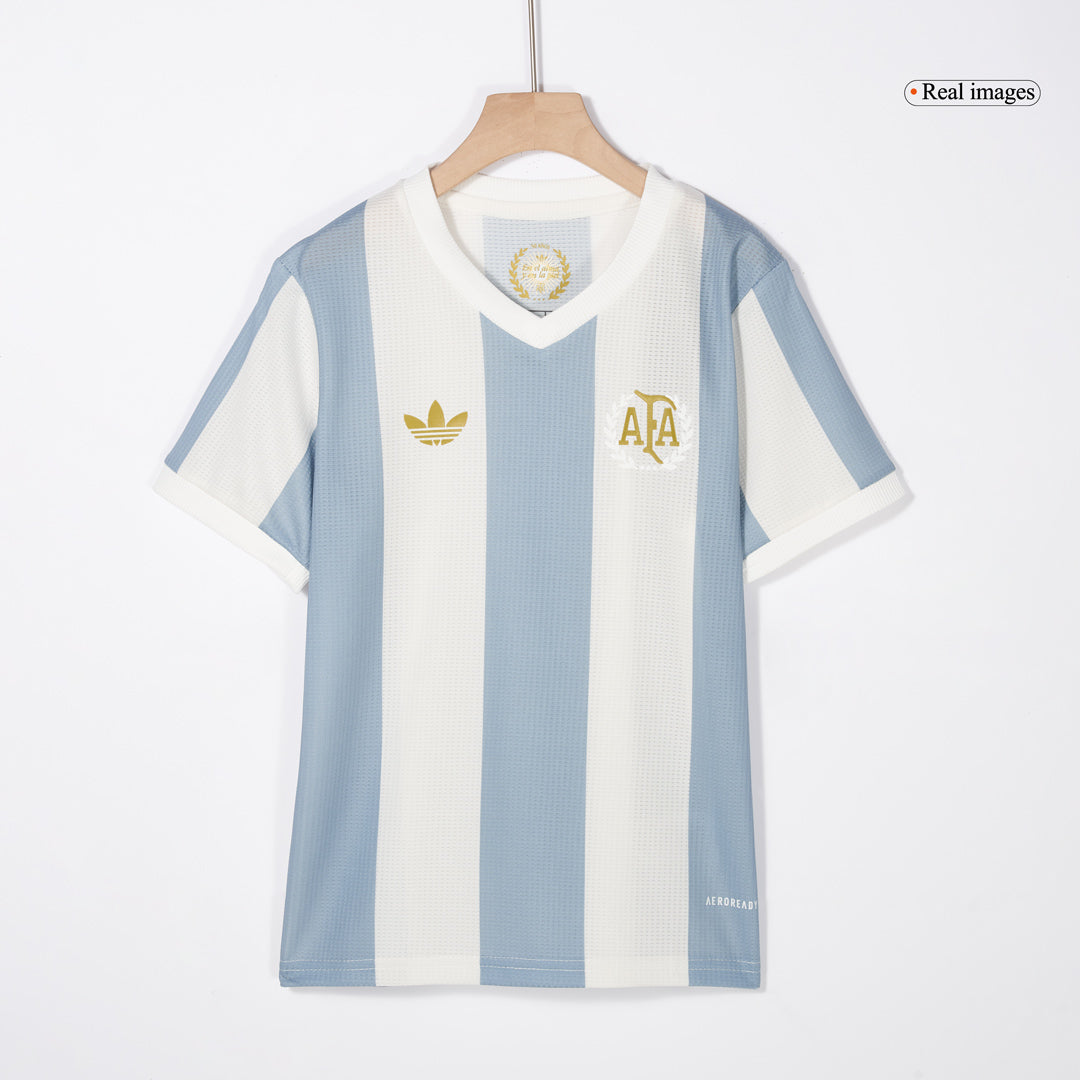 Kits de futebol personalizados da Argentina para crian?as 2024 50th anivers¨¢rio