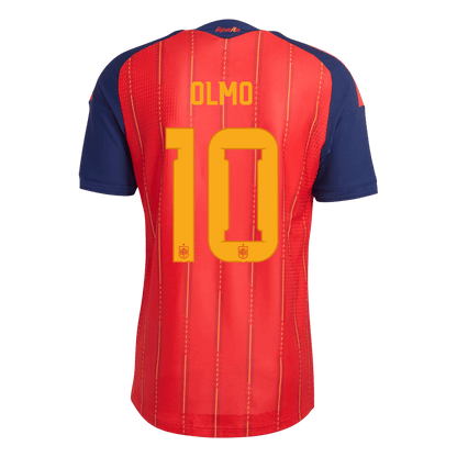 Versão do Jogador OLMO #10 Spain Casa Copa do Mundo Futebol Camisas 2026 Vermelho