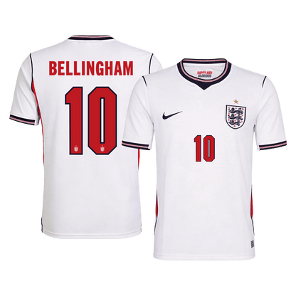 BELLINGHAM #10 England Casa Copa do Mundo Camisa 2026 Branco - camisola de futebol para adeptos em