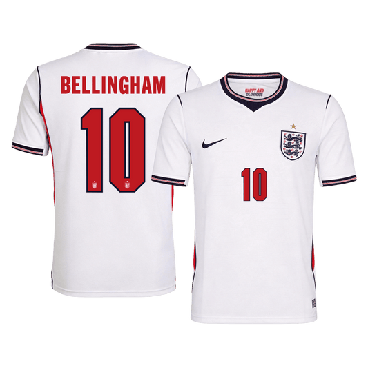 BELLINGHAM #10 England Casa Copa do Mundo Camisa 2026 Branco - camisola de futebol para adeptos em