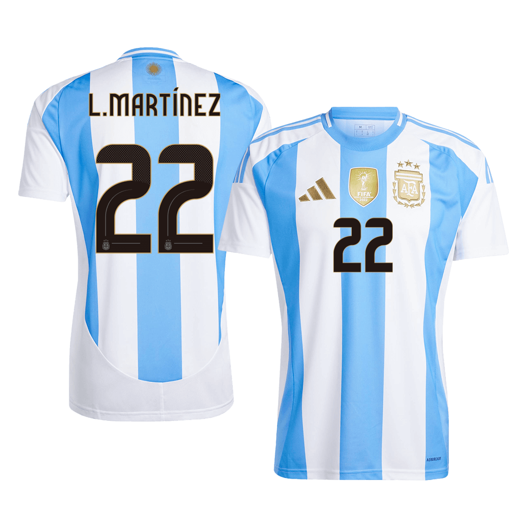 Camisola de futebol L.MART?NEZ #22 Argentina Home 2024