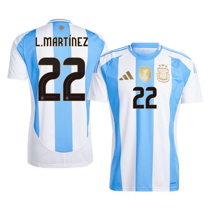 Camisola de futebol L. MARTINEZ #22 Argentina Home 2024