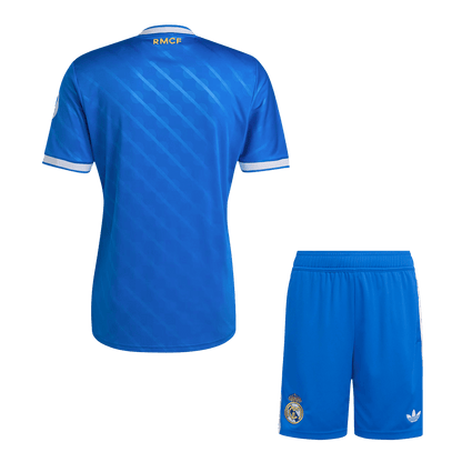 Real Madrid Fora Terceira Camisa Conjunto (Camisola + Calções) 2025/26- Azul