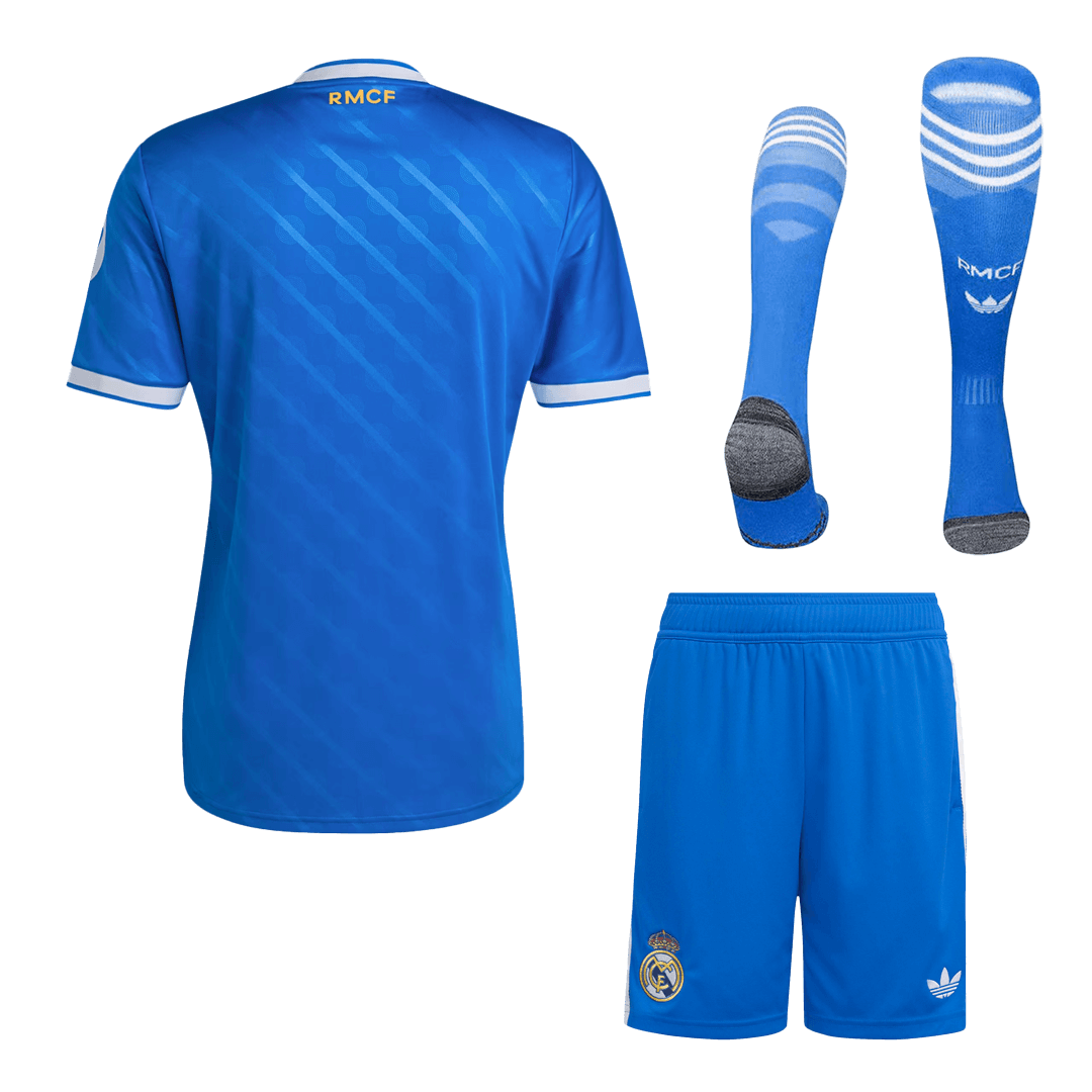 Real Madrid 
 Fora Terceira Camisa Conjunto(Camisa+Calções+Meias) 2025/26 Azul