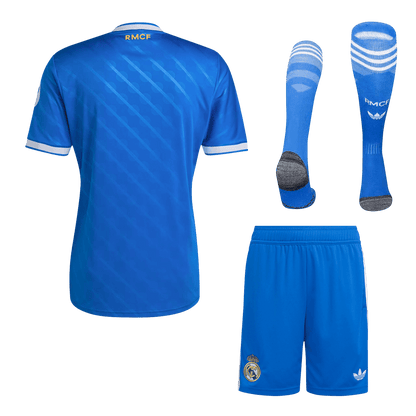 Real Madrid 
 Fora Terceira Camisa Conjunto(Camisa+Calções+Meias) 2025/26 Azul