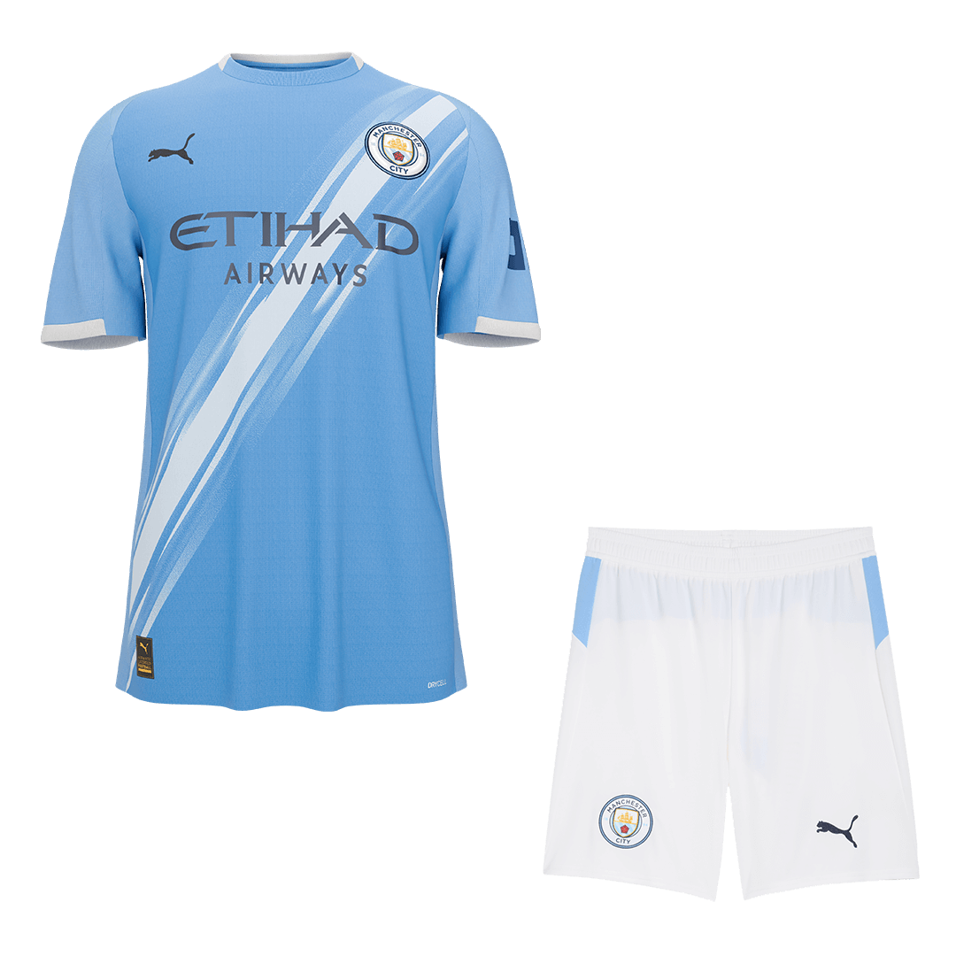 Manchester City Casa Camisa Conjunto (Camisa + Calções) 2025/26 Azul