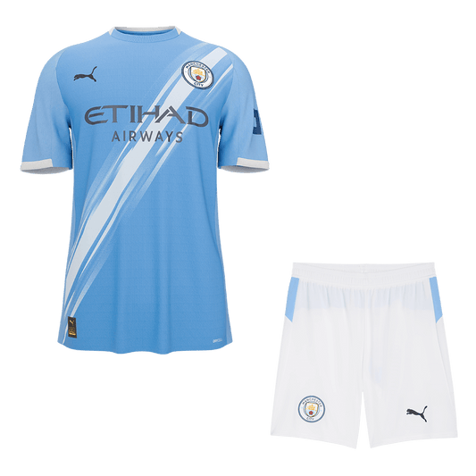 Manchester City Casa Camisa Conjunto (Camisa + Calções) 2025/26 Azul