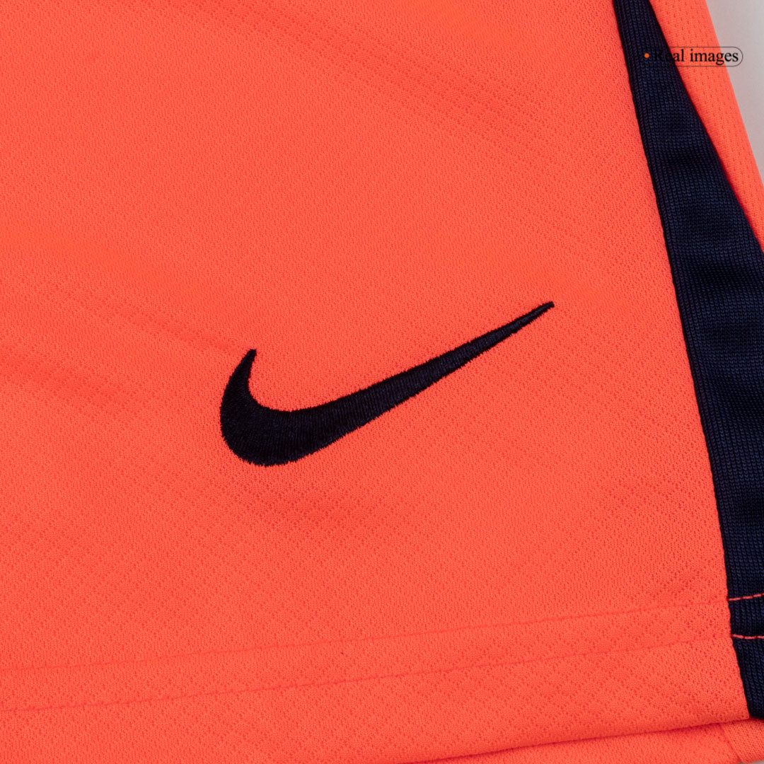 Barcelona Infantil 
 Fora Terceira Futebol Camisa Conjunto (Camisa+Shorts+Meias) 2025/26 Laranja