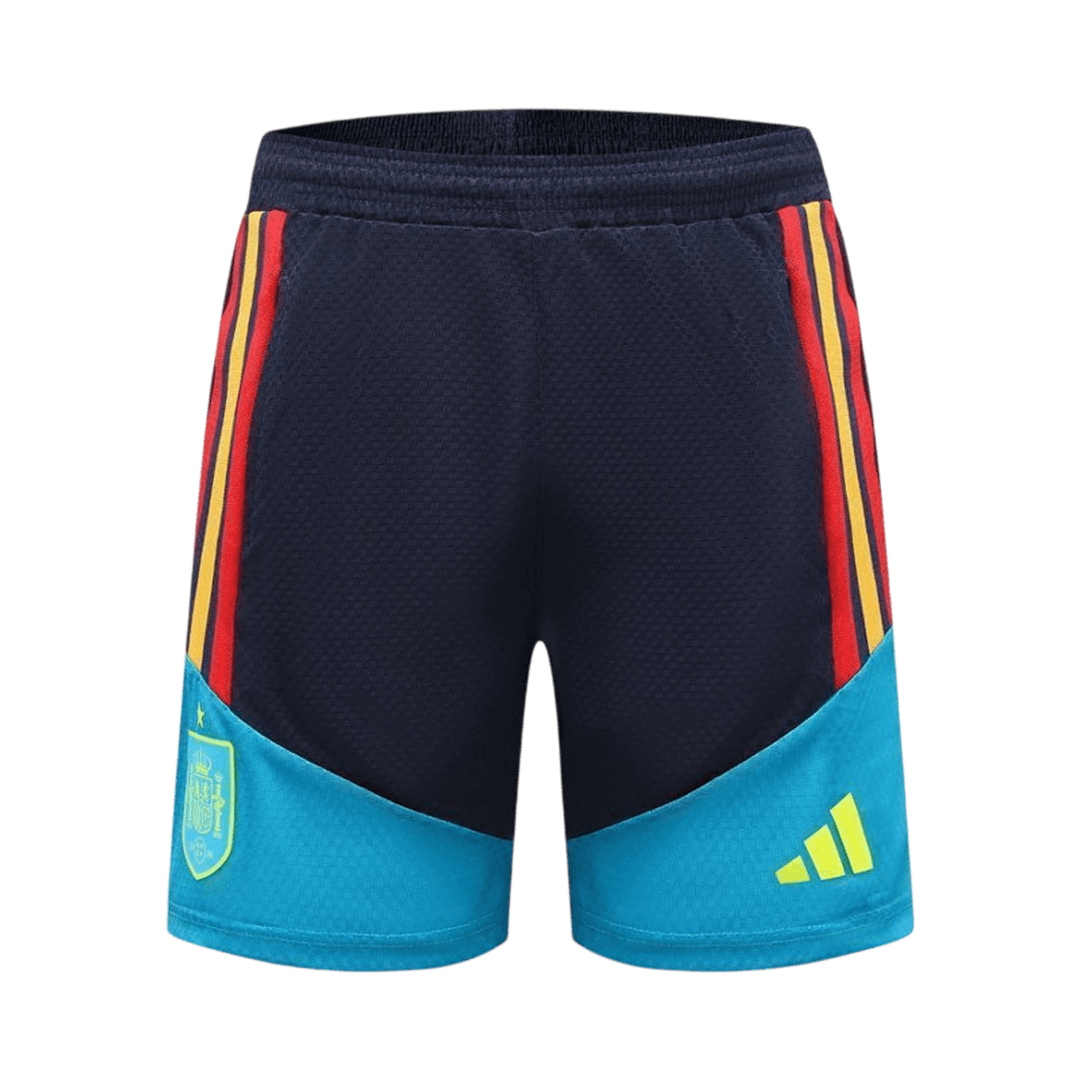 Versão Do Jogador Spain Copa do Mundo Camisa Conjunto(Camisa+Calções) 2026 Azul - camisola de futebol para adeptos
