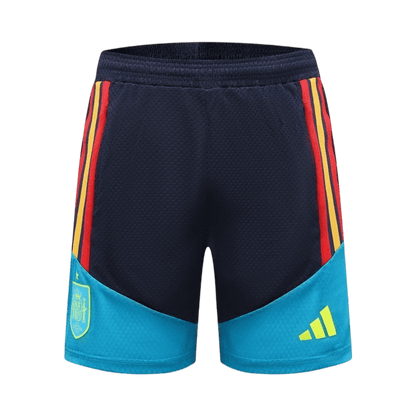 Versão Do Jogador Spain Copa do Mundo Camisa Conjunto(Camisa+Calções) 2026 Azul - camisola de futebol para adeptos