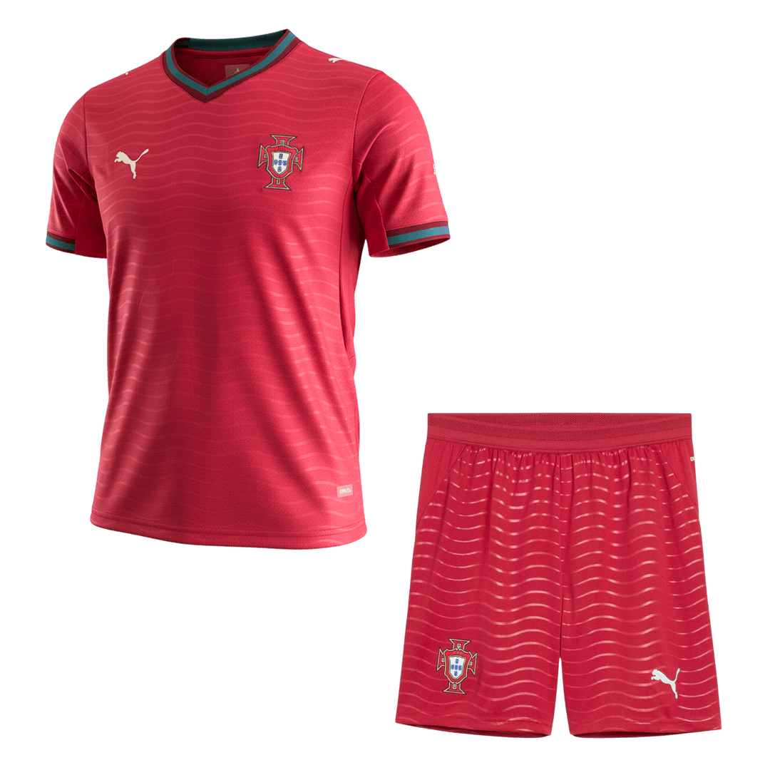 Portugal Casa World Cup Camisa Conjunto(Camisa+Calções) 2026 Vermelho