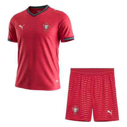 Portugal Casa World Cup Camisa Conjunto(Camisa+Calções) 2026 Vermelho