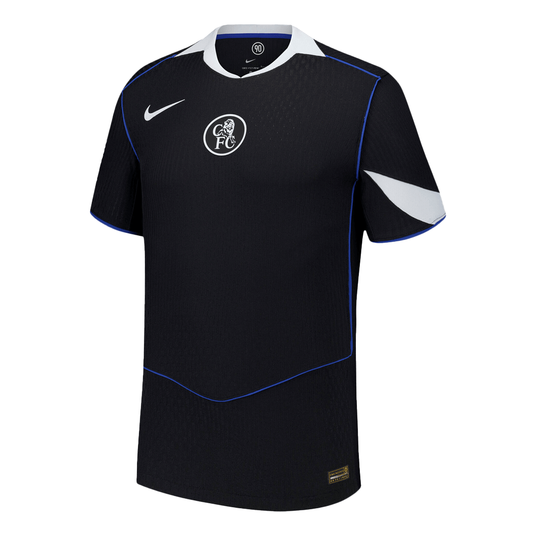Autêntico Chelsea Fora Terceira Futebol Camisas 2025/26 Preto