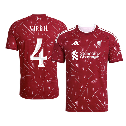 【Super Qualidade】VIRGIL #4 Liverpool
 Casa UCL Futebol Camisa 2026/27 Vermelho