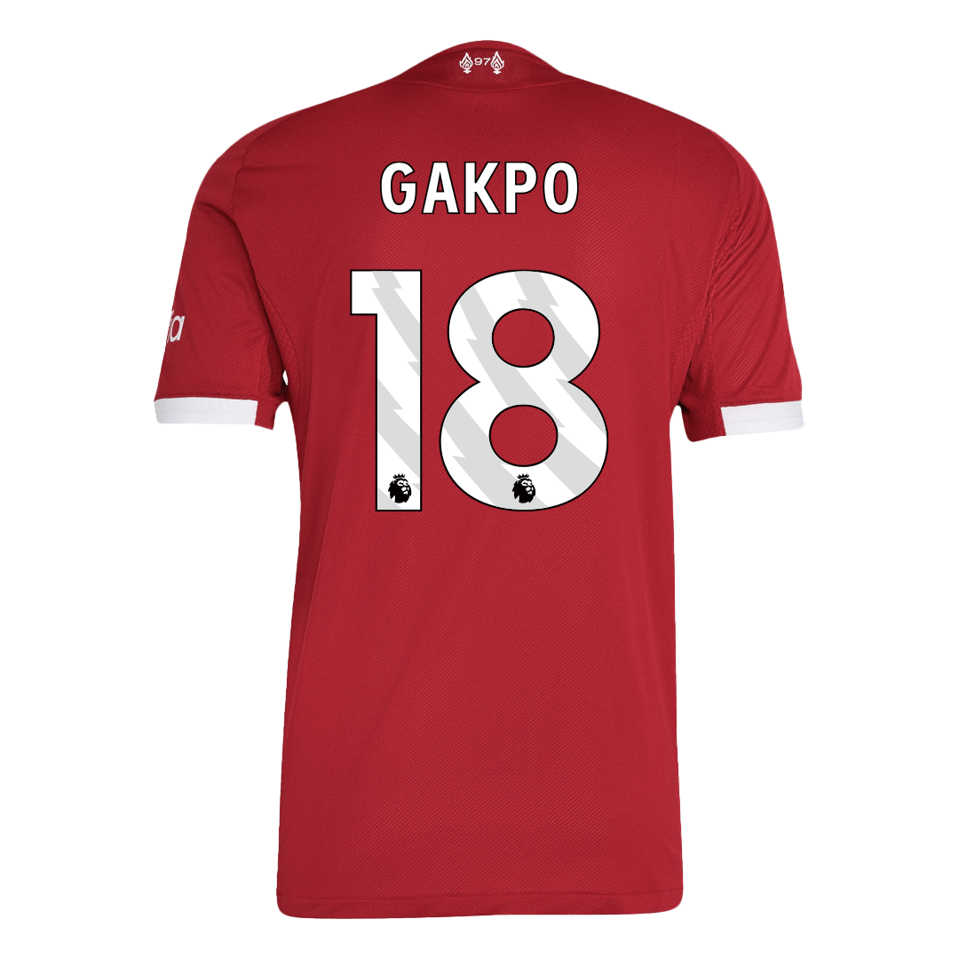 Jogador GAKPO #18 Liverpool Casa Futebol Camisas 2025/26 Vermelho