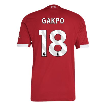 Jogador GAKPO #18 Liverpool Casa Futebol Camisas 2025/26 Vermelho