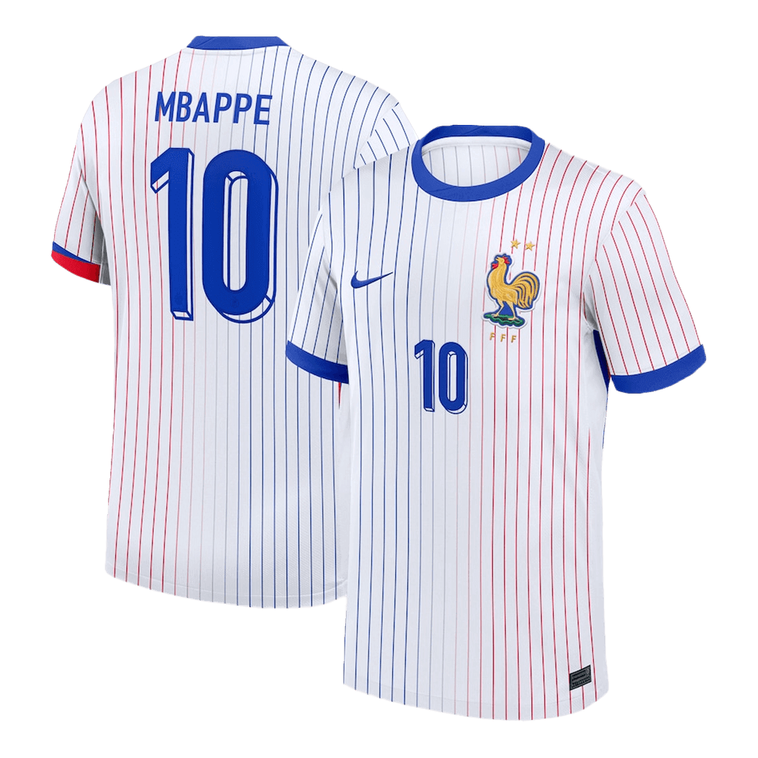 Camisola de futebol MBAPPE #10 France Fora Camisola personalizada 2024