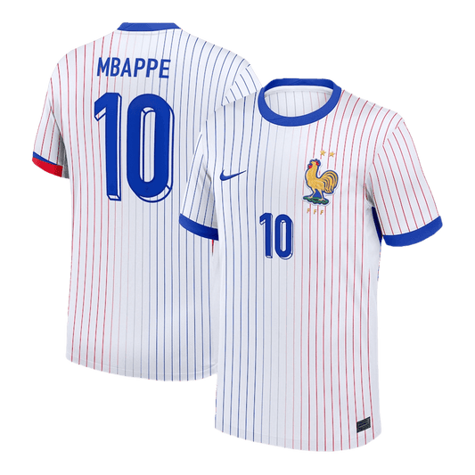 Camisola de futebol MBAPPE #10 France Fora Camisola personalizada 2024