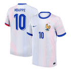Camisola de futebol MBAPPE #10 França Fora Camisola personalizada
