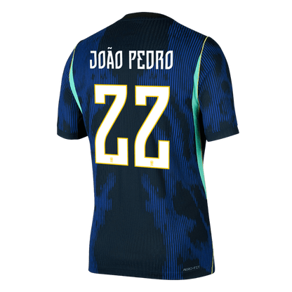 Versão do Jogador JOÃO PEDRO #22 Brazil Fora Copa do Mundo Futebol Camisas 2026 Marinha