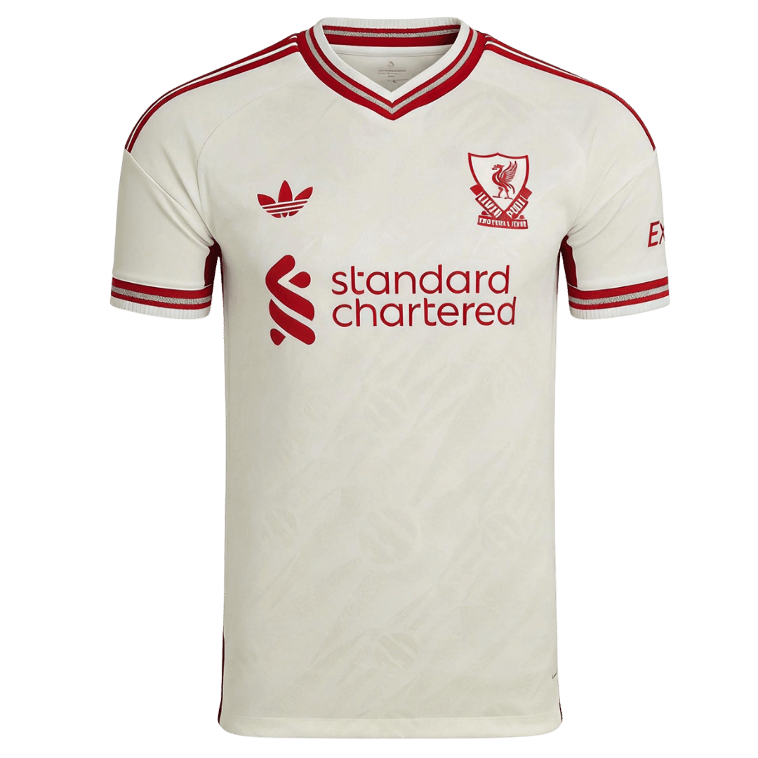 Versão do Jogador Liverpool Fora Futebol Camisas 2026/27 Branco