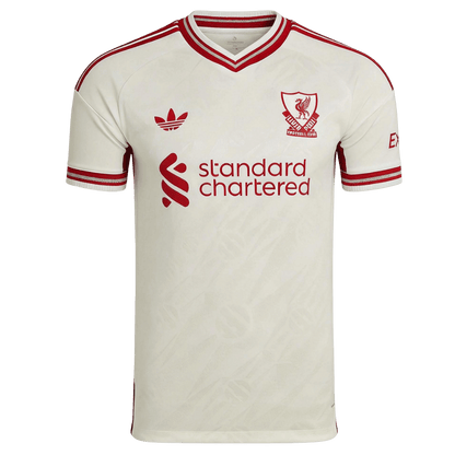 Versão do Jogador Liverpool Fora Futebol Camisas 2026/27 Branco