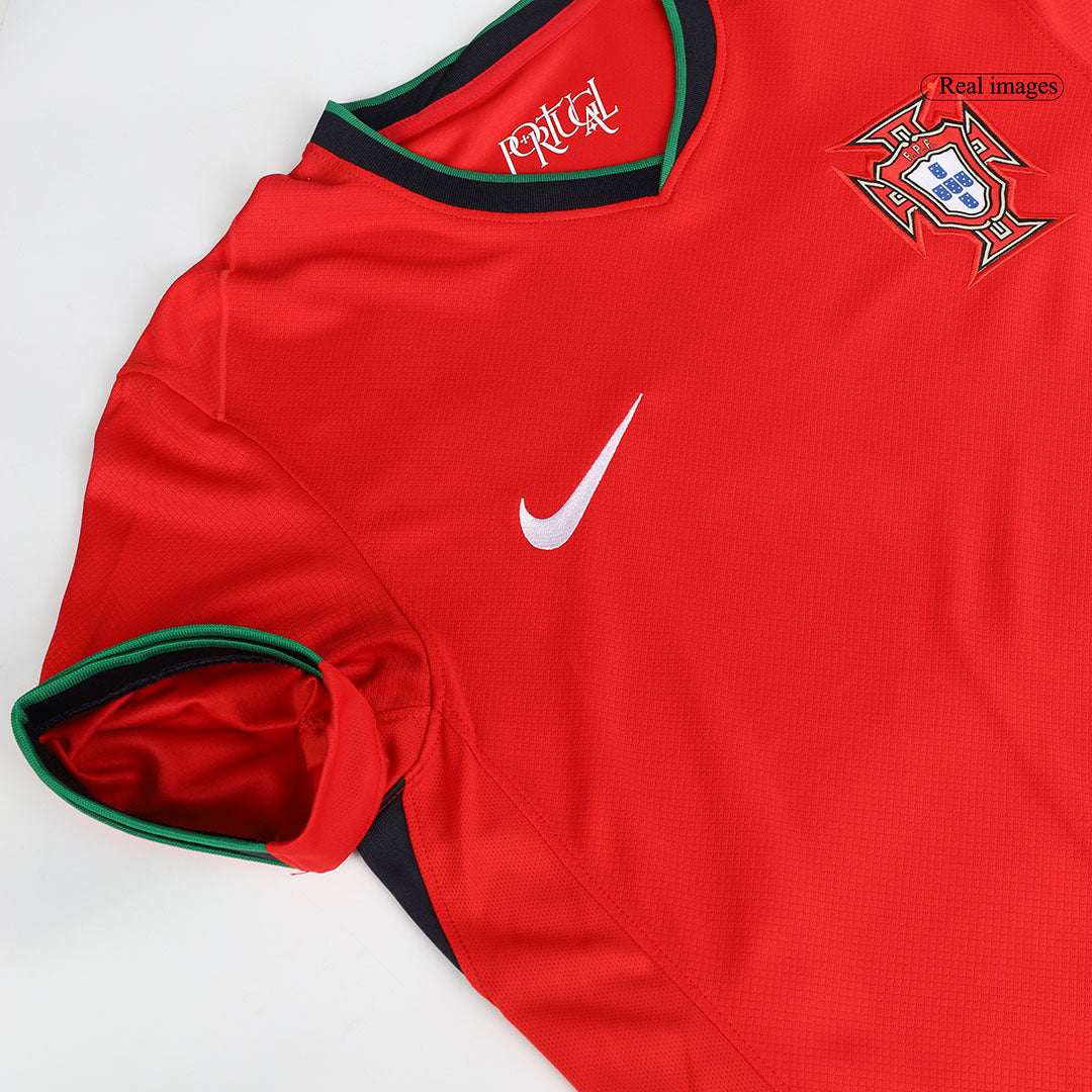 Portugal Custom Jersey B.FERNANDES #8 Home Football Shirt 2024