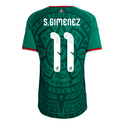 Versão do Jogador S.GIMENEZ #11 Mexico Casa World Cup Futebol Camisas 2026 Verde