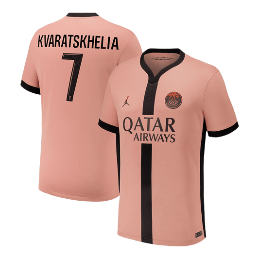 KVARATSKHELIA #7 PSG Third Away Custom Shirt 2024/25 Football Shirt