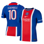 Versão do Jogador O. DEMBÉLÉ #10 PSG Casa Futebol Camisas 2026/27 Azul